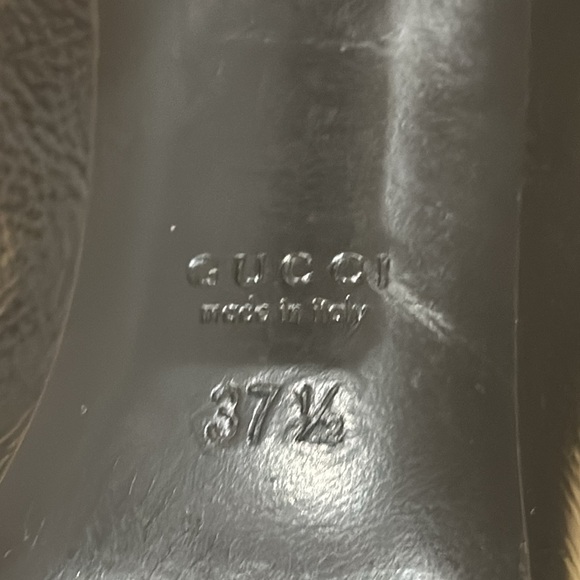 Gucci Peep-toe Black Heels Size 37 1/2 or 7.5 US - Picture 7 of 7